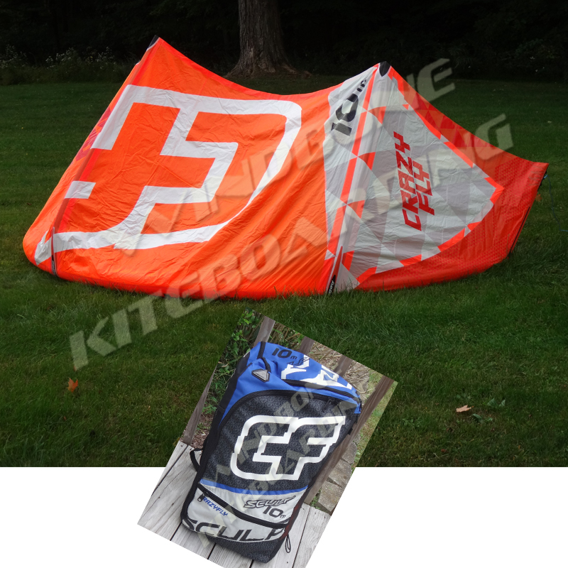 Used - Demo 2014 CrazyFly Sculp 10M Kite Orange Kitesurfing
