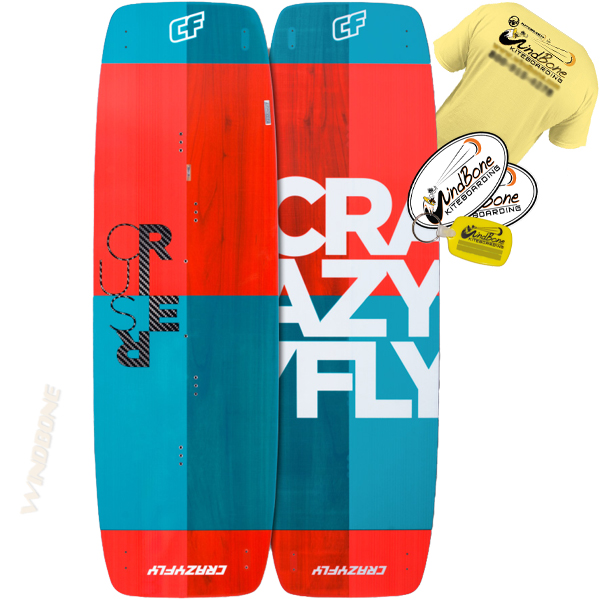 2016 Crazyfly Cruiser Pro Carbon Light Wind Kiteboard Twintip + T-Shirt - Click Image to Close