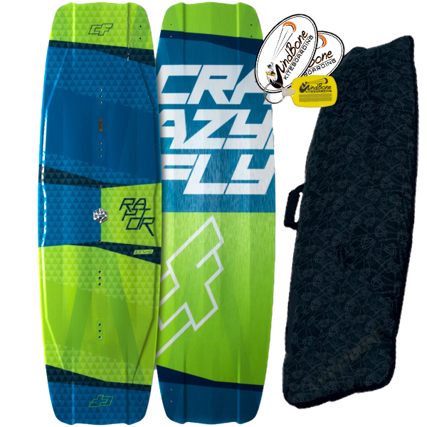 2017 Crazyfly Raptor Kiteboard Twintip Kitesurfing + Board Bag (Closeout Sale) - Click Image to Close
