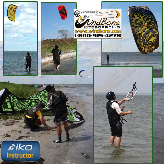 Beginner Kitesurfing Lesson Full Day - Phase1 via boat - Click Image to Close