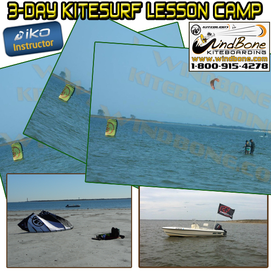 Beginner Kitesurfing 3-Day Lesson Camp - via boat - Click Image to Close