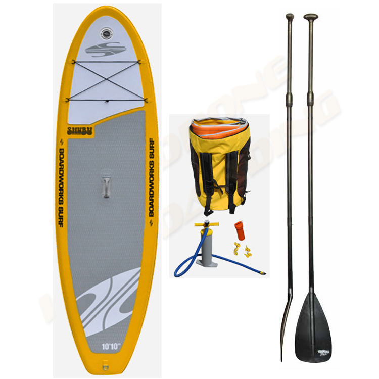 Boardworks SHUBU 10-10 Wide Inflatable SUP + Free Paddle Package