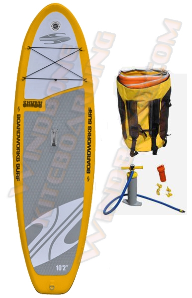Boardworks SHUBU 10-2 Wide Inflatable SUP Stand Up Paddle Board - Click Image to Close