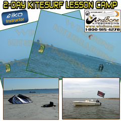 Beginner Kitesurfing 2-Day Lesson Camp - via boat